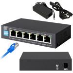 EXTRALINK Euros V2 | Poe Switch | 4x 100Mb/s PoE/PoE+, 2x RJ45 Uplink 100Mb/s, 60W - (EX.14831)