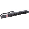 EXTRALINK EXPDU7EU Sw | Power Strip | 19'' 1U, 7 Eu sockets, With switch, 2m - (EX.12967)