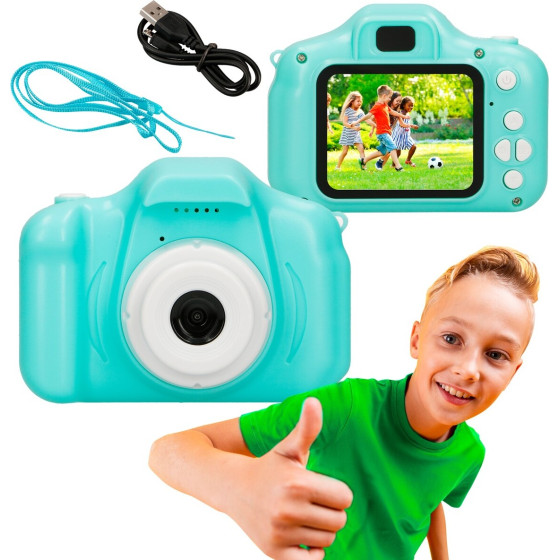 EXTRALINK Kids Camera H20 Blue | Camera | 1080P 30fps, 2.0'' Screen - (EXTRALINK H20 BLUE)