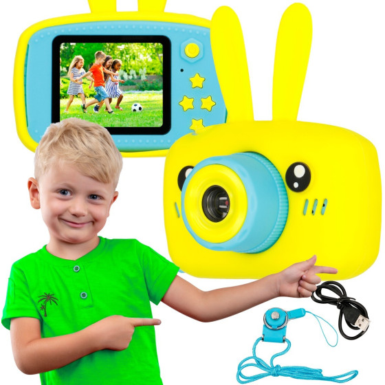 EXTRALINK Kids Camera H23 Yellow | Camera | 1080P 30fps, 2.0'' Screen - (EXTRALINK H23 YELLOW)