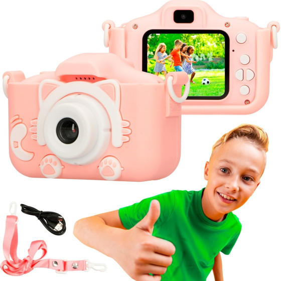 EXTRALINK Kids Camera H27 Dual Pink - (EXTRALINK H27 Dual PINK)
