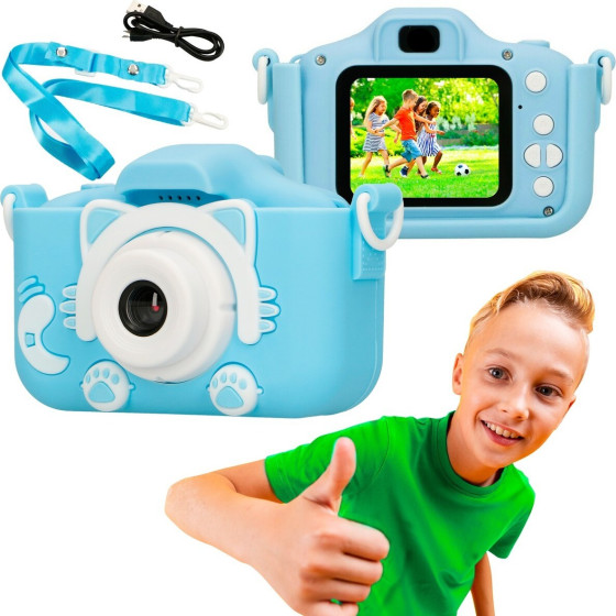EXTRALINK Kids Camera H27 Single Blue | Camera | 1080P 30fps, 2.0'' Screen - (EXTRALINK H27 Single BLUE)