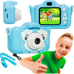 EXTRALINK Kids Camera H28 Dual Blue | Camera | 1080P 30fps, 2.0'' Screen - (EXTRALINK H28 Dual BLUE)
