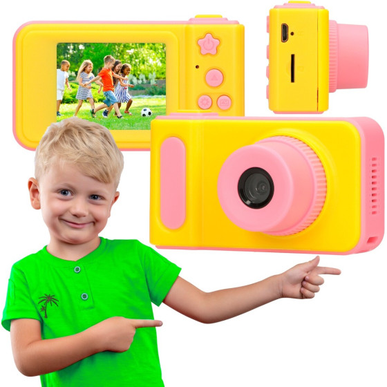 EXTRALINK Kids Camera H8 Pink | Camera | 1080P 30fps, 2.0'' Screen - (EXTRALINK H8 PINK)