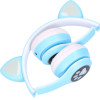 EXTRALINK Kids Cat-Ear Wireless Headphones Blue | Wireless Headphones | Bluetooth 5.0, Rgb Lighting - (EX.39052)