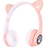 EXTRALINK Kids Cat-Ear Wireless Headphones Pink | Wireless Headphones | Bluetooth 5.0, Rgb Lighting - (EX.39038)
