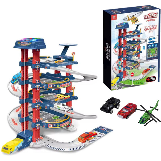 EXTRALINK Kids Parking Samochodowy GARA? Z ELEKTRYCZN? WIDN? Autka Samochodziki Dla Dzieci - (EX.22547)