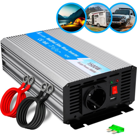 EXTRALINK OPIP-1500W | Voltage Converter | 12V, 1500W Pure Sine - (EX.31179)