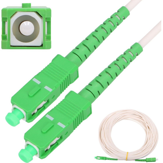 EXTRALINK SC/APC-SC/Apc | Patchcord | LSOH, Single mode, Simplex, G.657A2, 3mm, 20m, White - (EX.16309)