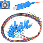 EXTRALINK SC/Upc | Pigtail Set | Single mode, 900um, G.657A1, 1m, 12 pcs, 12 Colours - (EX.0356)