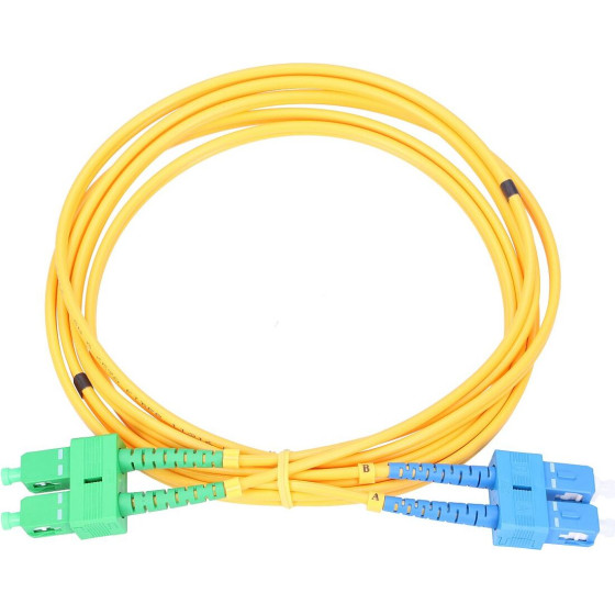 EXTRALINK SC/UPC-SC/Apc | Patchcord | PVC, Single mode, Duplex, G652D, 3mm, 0,5m - (EX.3548)