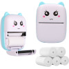 EXTRALINK Set | Thermal Printer EPP-002 Blue + Plain Thermal Paper 5 Rolls | - (EX.33812)
