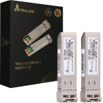 EXTRALINK SFP+ 10G 2-Pack | SFP+ Module | 10Gbps, LC/UPC, 850nm, 300m, Multi mode, DOM, Dedicated To HP/Aruba - (EX.35955)