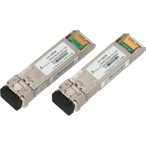 EXTRALINK SFP28 25G | SFP28 Wdm Module | 25GBps 1270/1330nm, Single mode, 10km, LC, DOM, Pair - (EX.16538)