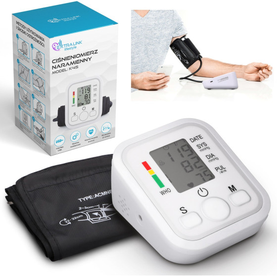 EXTRALINK Smart Life CI?Nieniomierz Naramienny K-4S BIA?Y - (EX.32303)