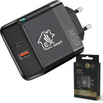 EXTRALINK Smart Life Fast Charger 65W Gan | Charger | USB-C, USB-A - (CHARESL06)