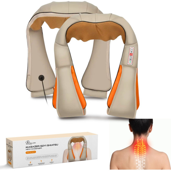 EXTRALINK Smart Life Neck Massager | Neck Massager | 3 speeds, 30W, AC, Dc Power Supply - (MSG-05-NECK)