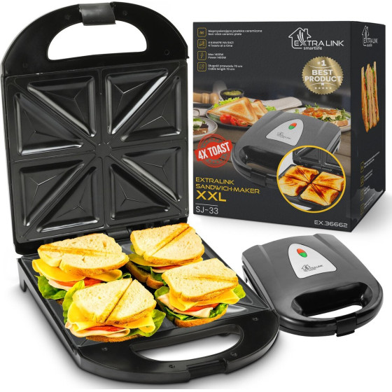 EXTRALINK Smart Life SANDWICH-Maker Xxl SJ-33 - (EX.36662)