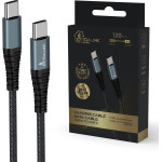 EXTRALINK Smart Life Usb Type-C To Type-C Black | USB-C To USB-C Cable | 120cm - (CABESL07)