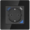 EXTRALINK Smart Life Wall Socket Set Pro | Smart Socket + Frame Set | Color Black, 230V, 1x Usb A, 1x Usb C, Wifi - (EX.35748)