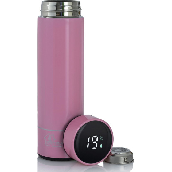 EXTRALINK Smart Travel Mug Pink | Thermal Mug | With Led Display - (MUG-SMART500 PINK)