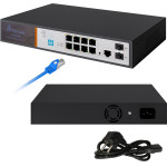 EXTRALINK Victor | Poe Switch | 8x Gigabit PoE/PoE+, 2x SFP, 1x Console Port, 150W, Managed - (EX.8222)