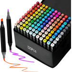EXTRALINK | Alcohol Marker Set | 120 colors, Dual Tips - (Markery 120SZT)