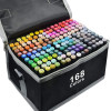 EXTRALINK | Alcohol Marker Set | 168 colors, Dual Tips - (Markery 168SZT)