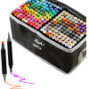 EXTRALINK | Alcohol Marker Set | 204 colors, Dual Tips - (Markery 204SZT)