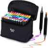 EXTRALINK | Alcohol Marker Set | 80 colors, Dual Tips - (Markery 80SZT)