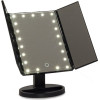 EXTRALINK | Makeup Mirror | With magnification, black, extendable, illuminated, With Stand - (EX.23803)