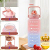 EXTRALINK | Motivational Bottle | Water Bottle, 2000ml, Red-Blue, BUT-994 - (EX.36455)