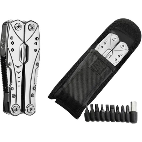 EXTRALINK | Multitool | Pocket knife, 23 In 1, With case, Silver - (EX.22714)