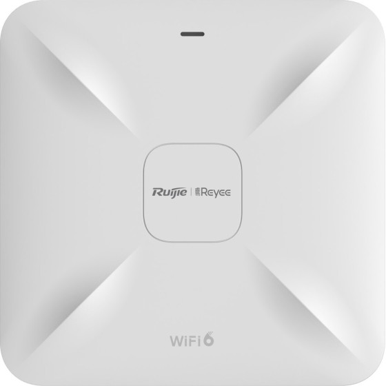 Ruijie Reyee | Access Point | Wi-Fi 6 AX1800, 2x RJ45 1000Mb/s, 100 clients, Ceiling Mounted - (RG-RAP2260(G))