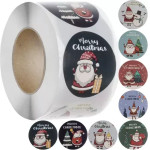 Ruhhy Christmas Stickers - Roll 500pCs 22328 - (17197-0)