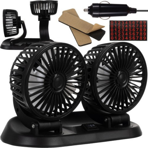 Xtrobb 23222 Double Car Fan - (17708-0)