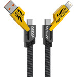 Powertech ������� USB-C/Usb �� USB-C/Lightning 65W, 480Mbps, 1m, ����� - (PTR-0164)