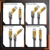 Powertech ������� USB-C/Usb �� USB-C/Lightning 65W, 480Mbps, 1m, ����� - (PTR-0164)