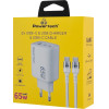 Powertech ��������� ������ �� �������, USB/2x USB-C, 65W, GaN, ������ - (PT-1415)