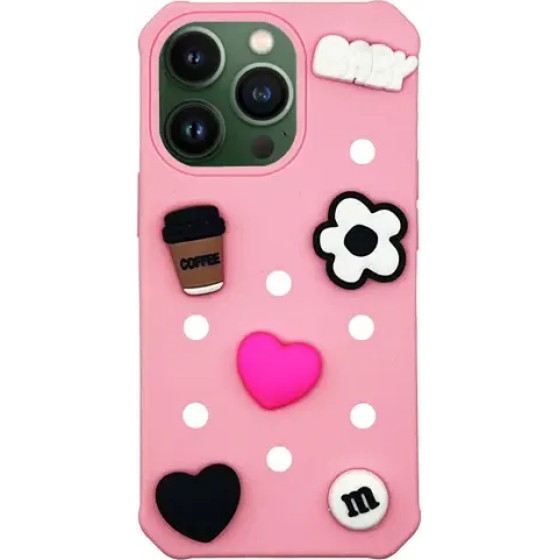 Vivid Silicone Pins Case Apple Iphone 13 Pro Pink - (CS-Pbrd 3-2403002)