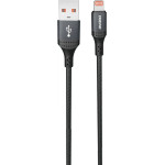 Dudao 3A 30W USB-A - Lightning Cable Braided 1.2m - Black - (L3SL)