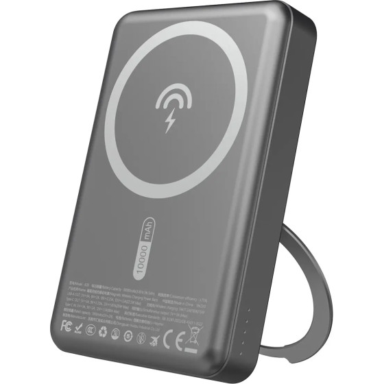 Dudao K28 10000mAh Pd 22.5W Magsafe Powerbank With Metal Case And Ring Stand - Gray - (K28 grey)