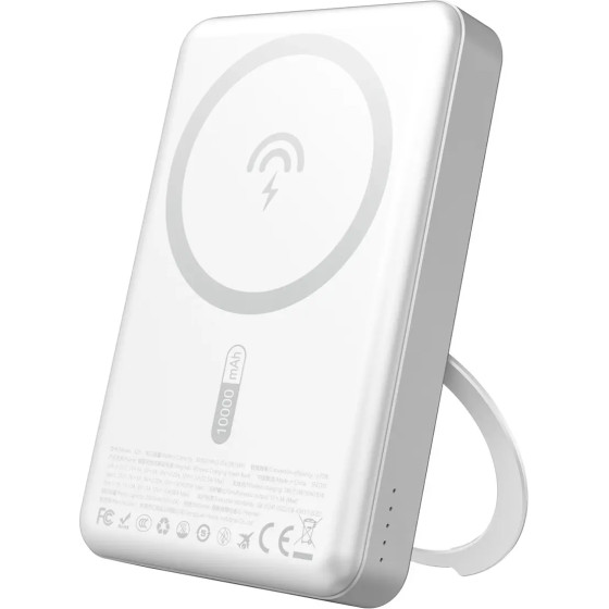 Dudao K28 10000mAh Pd 22.5W Magsafe Powerbank With Metal Case And Ring Stand - Silver - (K28 silver)