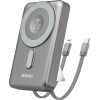 Dudao K29 10000mAh Pd 20W Magsafe Power Bank With Metal Case, Stand And Built-In USB-C/ Lightning Cables - Gray - (K29 grey)