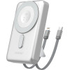 Dudao K29 10000mAh Pd 20W Magsafe Powerbank With Metal Case, Stand And Built-In USB-C/ Lightning Cables - Silver - (K29 silver)