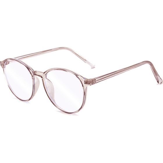 Techsuit - Anti-Blue Light Glasses Reflex TR90 - Round - Brown - (F8551-C3)