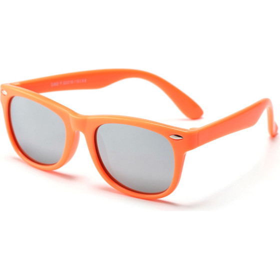 Techsuit - Sunglasses Polarised (D802) - For Kids Between 3-6 Years, Uv Protection - Orange / Mercury