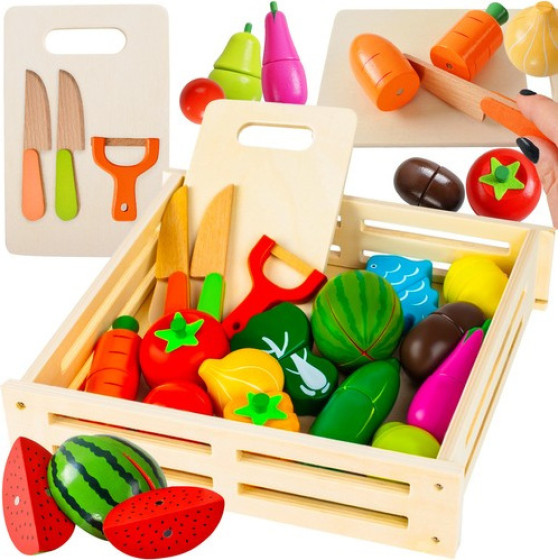 Iso Trade Vegetables Wooden Chopping Board 21942 - (16838-0)