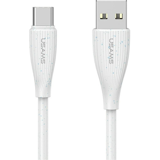 Usams Kabel Green Series SJ714 18W 3A USB-A Do USB-C 1m bia?y - (SJ714USB02)