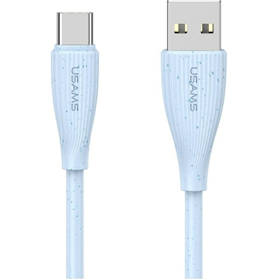 Usams Kabel Green Series SJ714 18W 3A USB-A Do USB-C 1m Niebieski - (SJ714USB03)